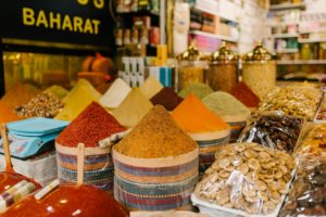 Spices in a marketplace