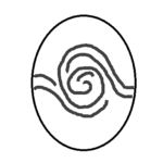 a stylized fingerprint whorl